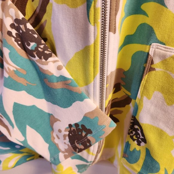 Susan Graver Weekend Jacket Size L 95% Cotton 5% Spandex Stretchy Full Zip Close - Picture 6 of 9